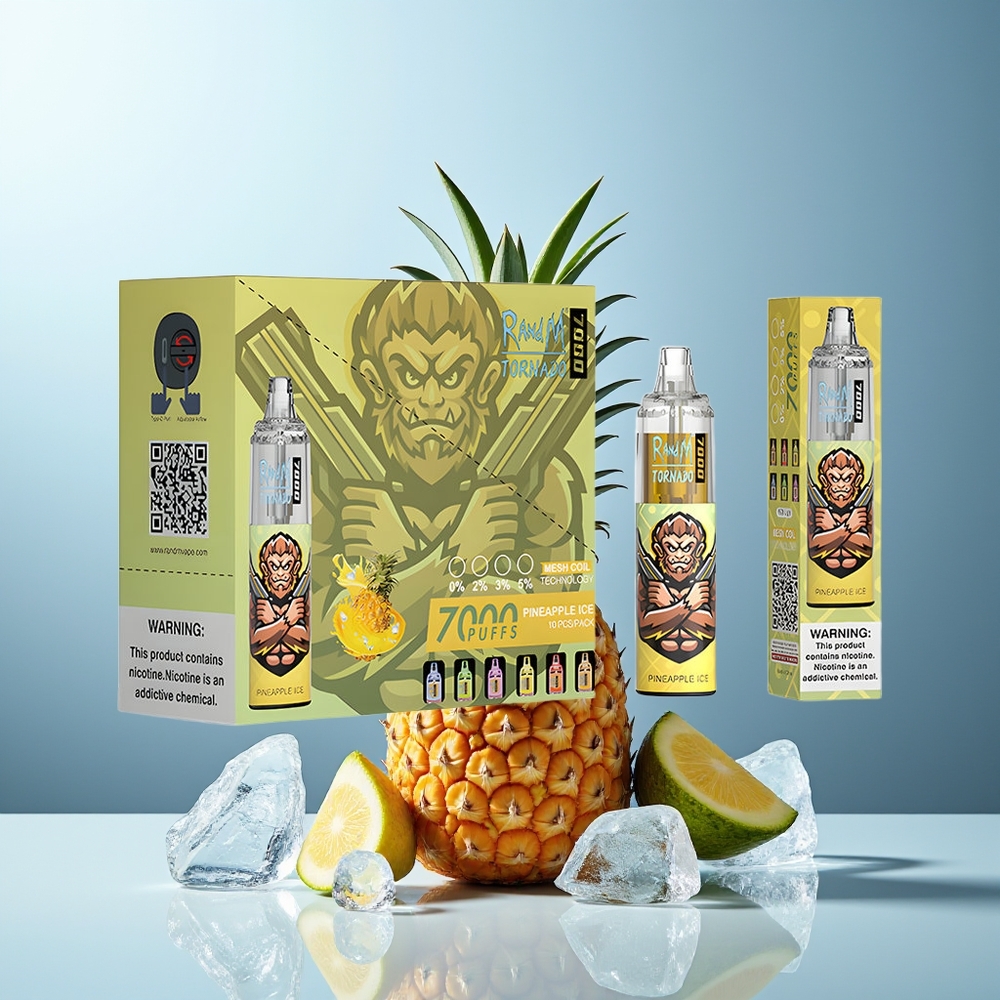 RandM Fumot Tornado 7000 Pihaljki Ananas Led RGB Svetloba