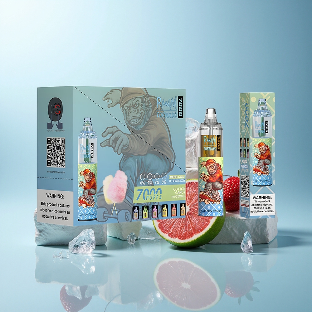 RandM Fumot Tornado 7000 Puffov Bombaški Sladkorna Vata Type-C Port