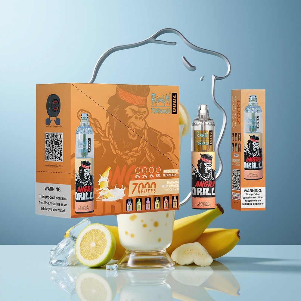 RandM Fumot Tornado 7000 Pufi Bananovo Mlečni Napitak RGB Light