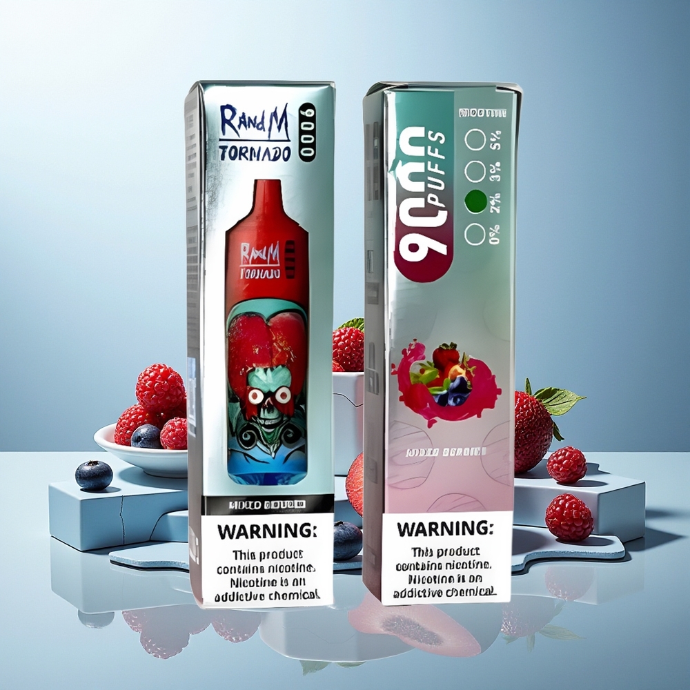 RandM Fumot Tornado 9000 Pih Mešane Jagode RGB Display