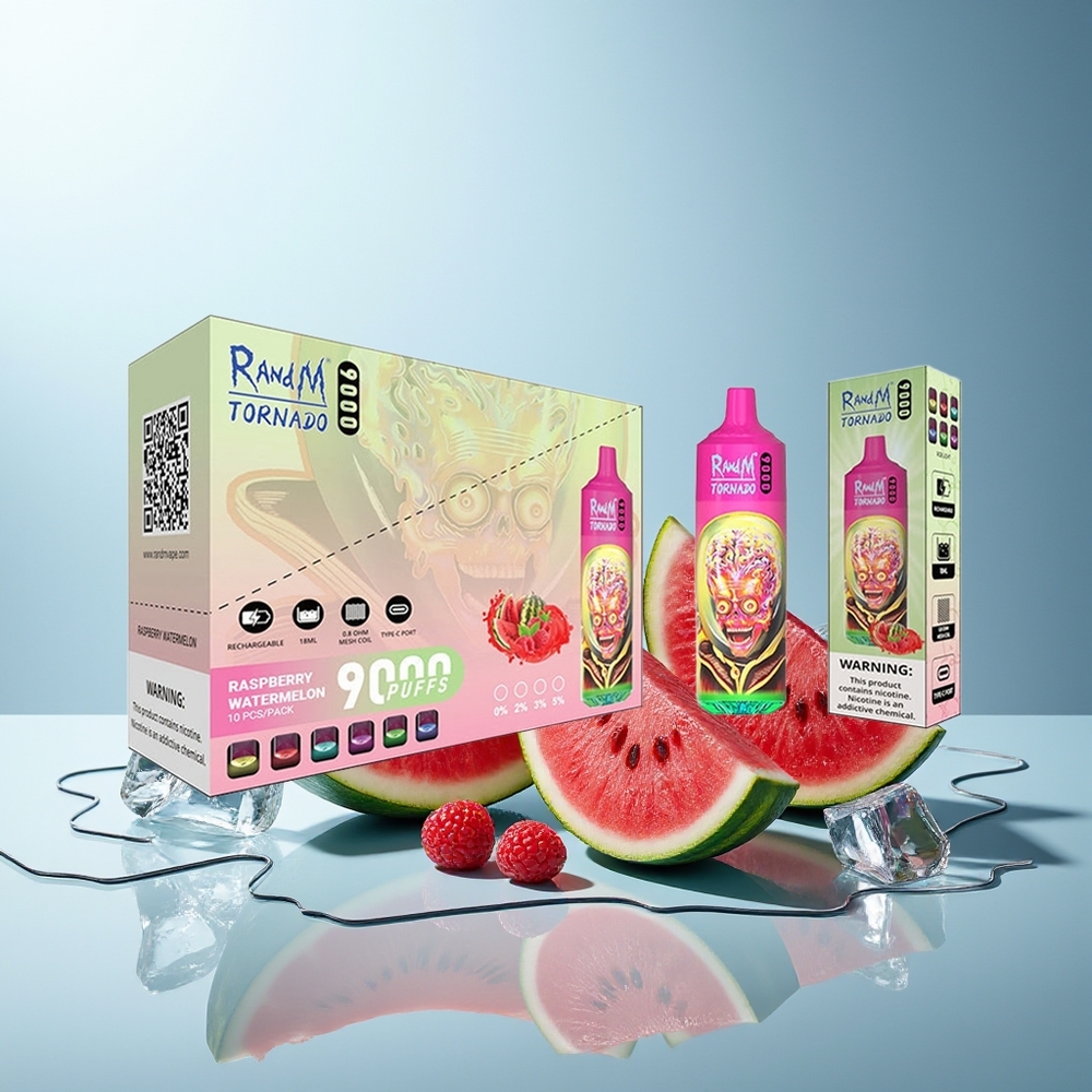 RandM Fumot Tornado 9000 Puffov Malina Lubenica 18 mL