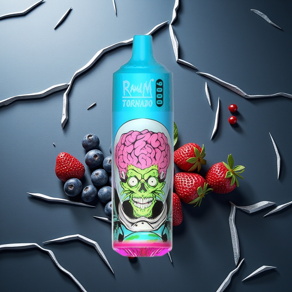 RandM Fumot Tornado 9000 Puffs Črni Zmaj Led