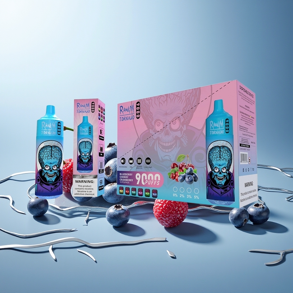 RandM Fumot Tornado 9000 Pufi Borovnica Češnja Brusnica