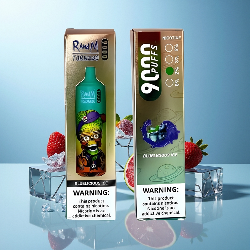 RandM Fumot Tornado 9000 Puhov Bluelicious Led Kombinacija