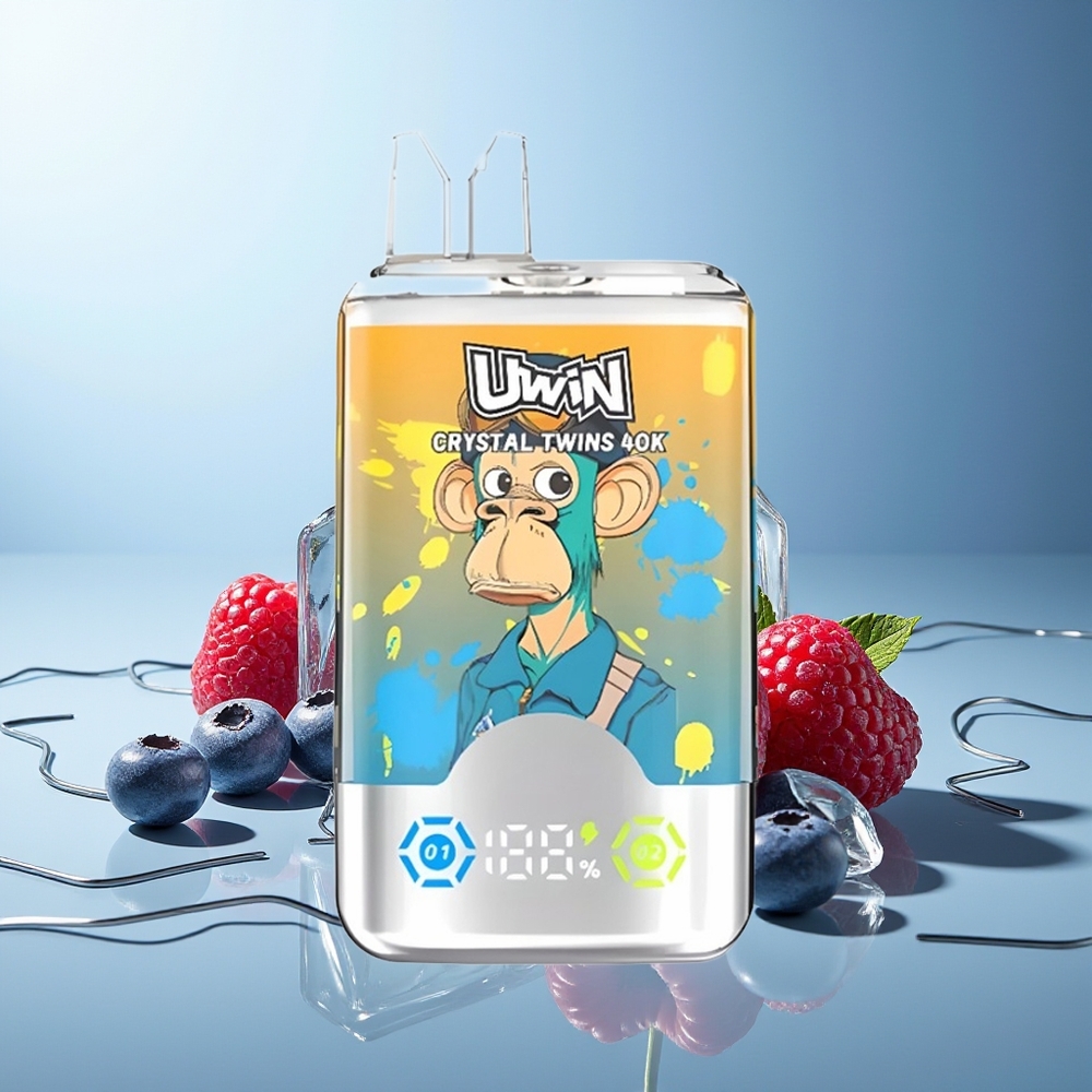 UWIN Crystal Twins 40000 Pihov Kombinacija Borovnica Malina Češnja Led