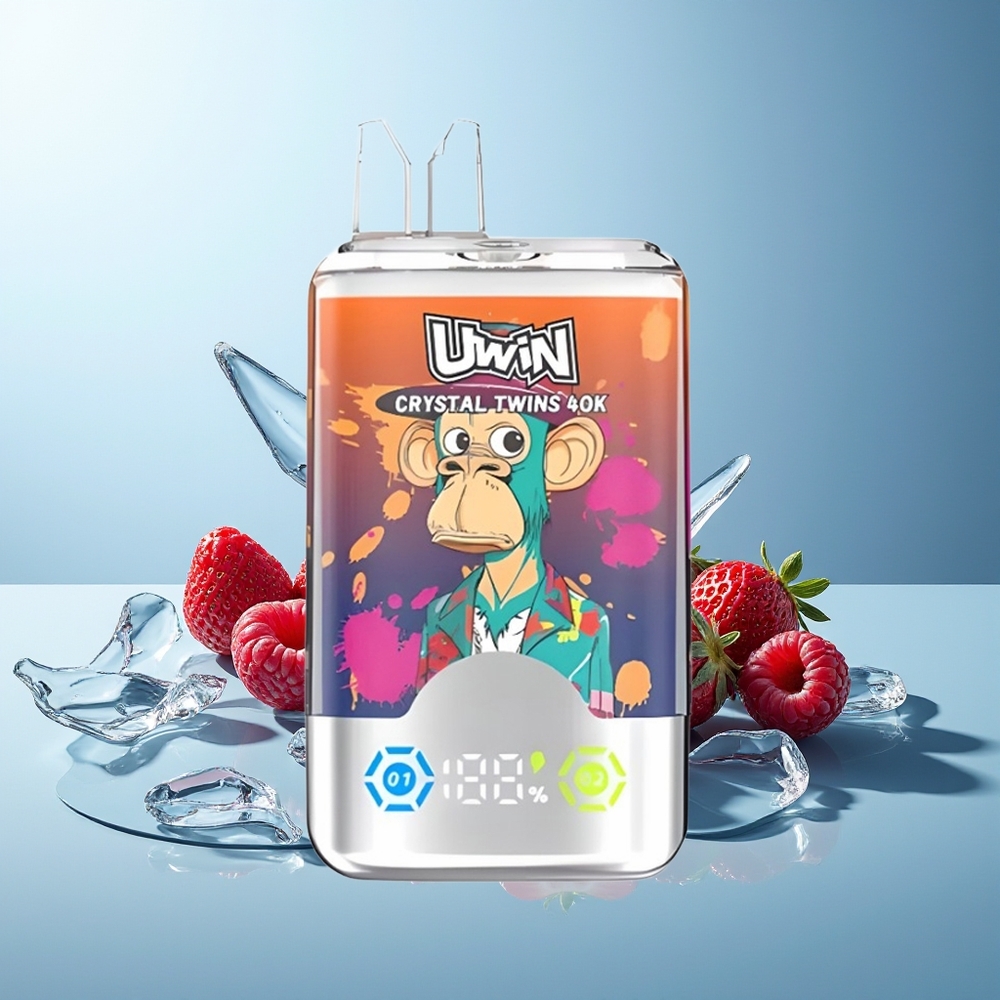 UWIN Crystal Twins 40000 Puff Jagoda Malina Češnja Mr Blue