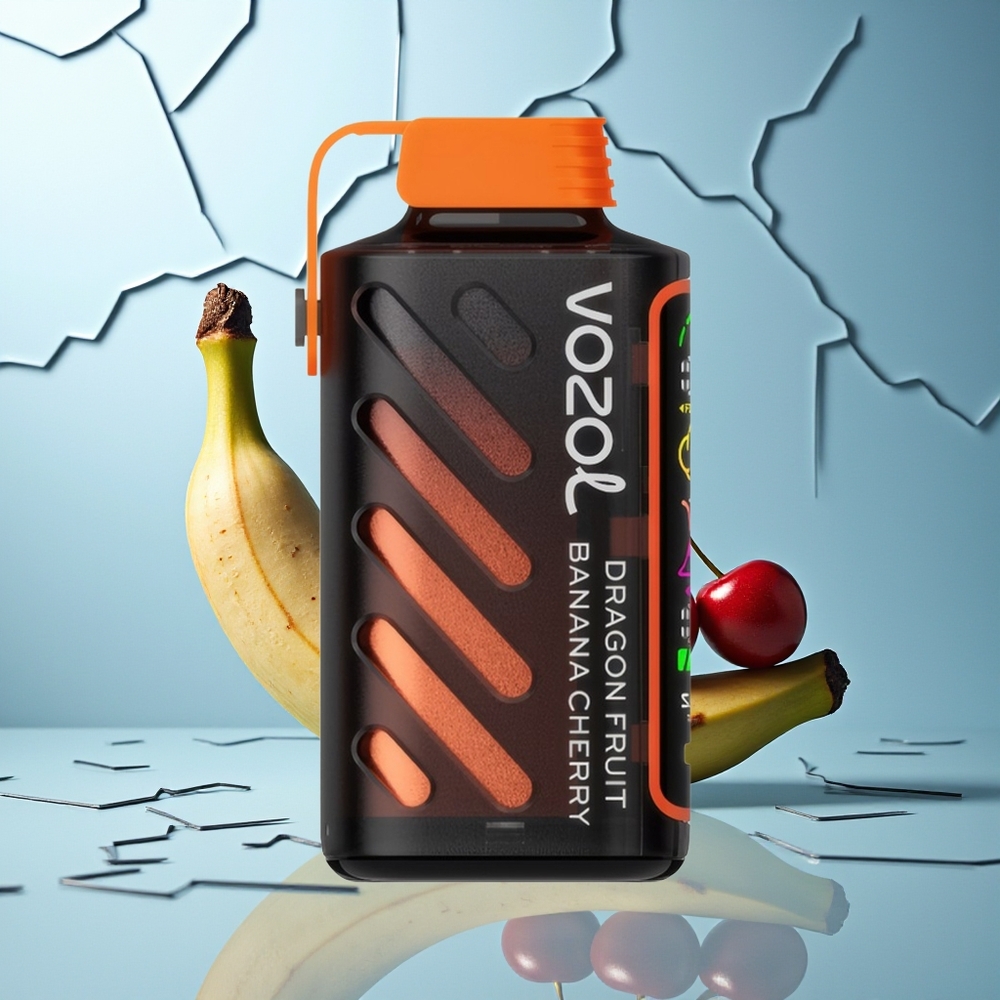 VOZOL Gear Power 20000 Pofov Dispozabilni Vape Zmajevo Sadje Banana Češnja Dual Mesh Coil