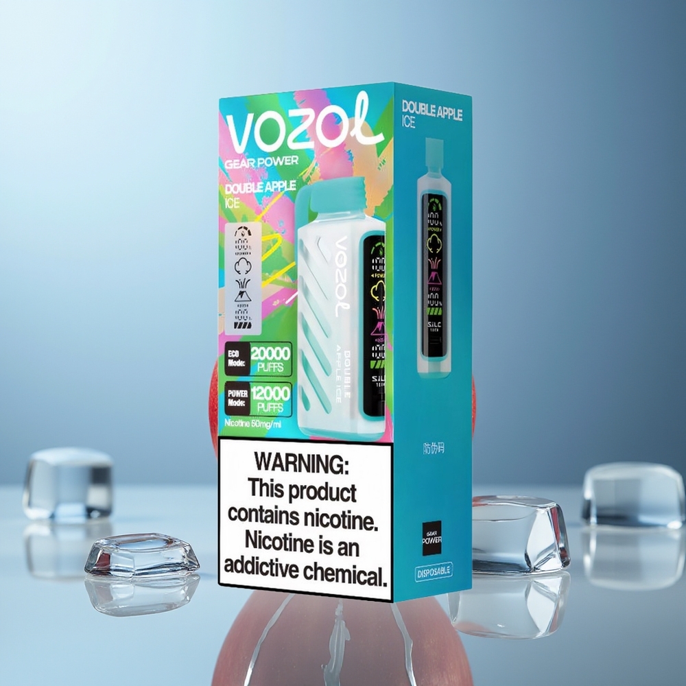 VOZOL Gear Power 20000 Puffov Dvojno Jabolko Led Dispozabilni Vape