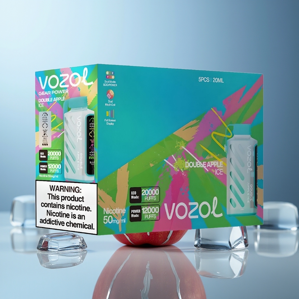 VOZOL Gear Power 20000 Puffov Dvojno Jabolko Led Dispozabilni Vape