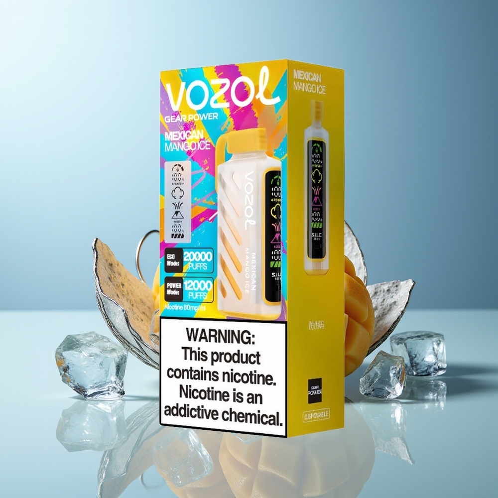 VOZOL Gear Power 20000 Pufov Mehkiški Mango Led Disposabil Vape