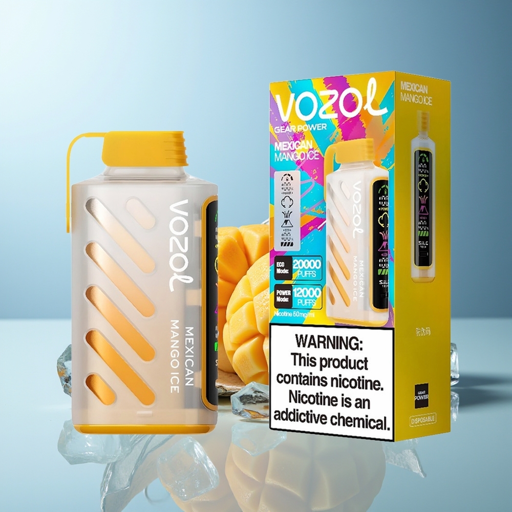 VOZOL Gear Power 20000 Pufov Mehkiški Mango Led Disposabil Vape