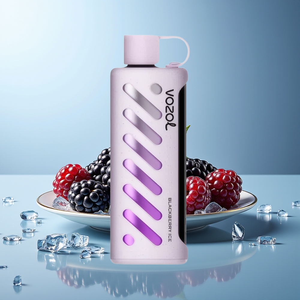 VOZOL Gear Shisha 25000 Pofov Črni Jagodični Led Dodatna Zmogljivost Baterije 1000mAh