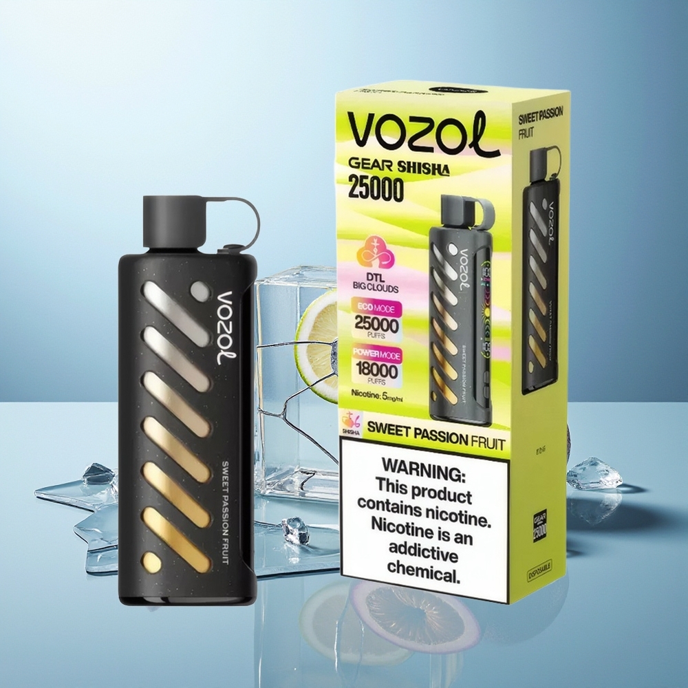 VOZOL Gear Shisha 25000 Puffov Sladko Pasijonko Sadje SiLC Tech