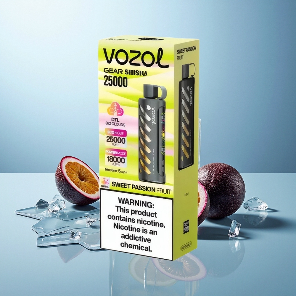 VOZOL Gear Shisha 25000 Puffov Sladko Pasijonko Sadje SiLC Tech