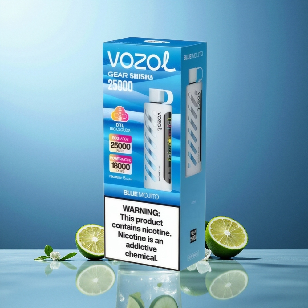 VOZOL Gear Shisha 25000 Puffs Modra Mojito Dual Mesh Dual Modes