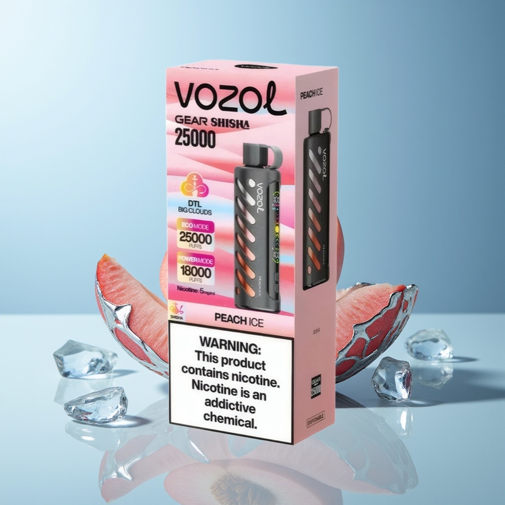 VOZOL Gear Shisha 25000 Pufov Breskev Led Dodatni Parametri