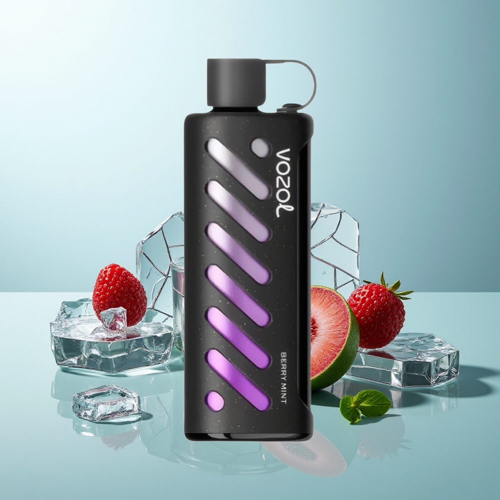 VOZOL Gear Shisha 25000 Pufov Dispozabilna Vape Jagoda Meta Dual Mesh Dual Modes