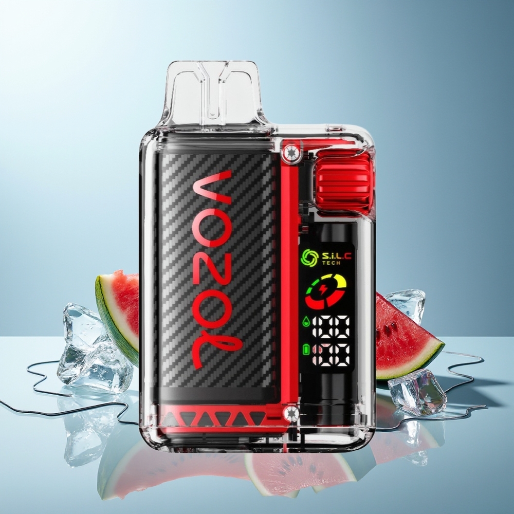 VOZOL Vista 20000 Pufi Dispozabilna Vape Malina Lubenica OLED Zaslon