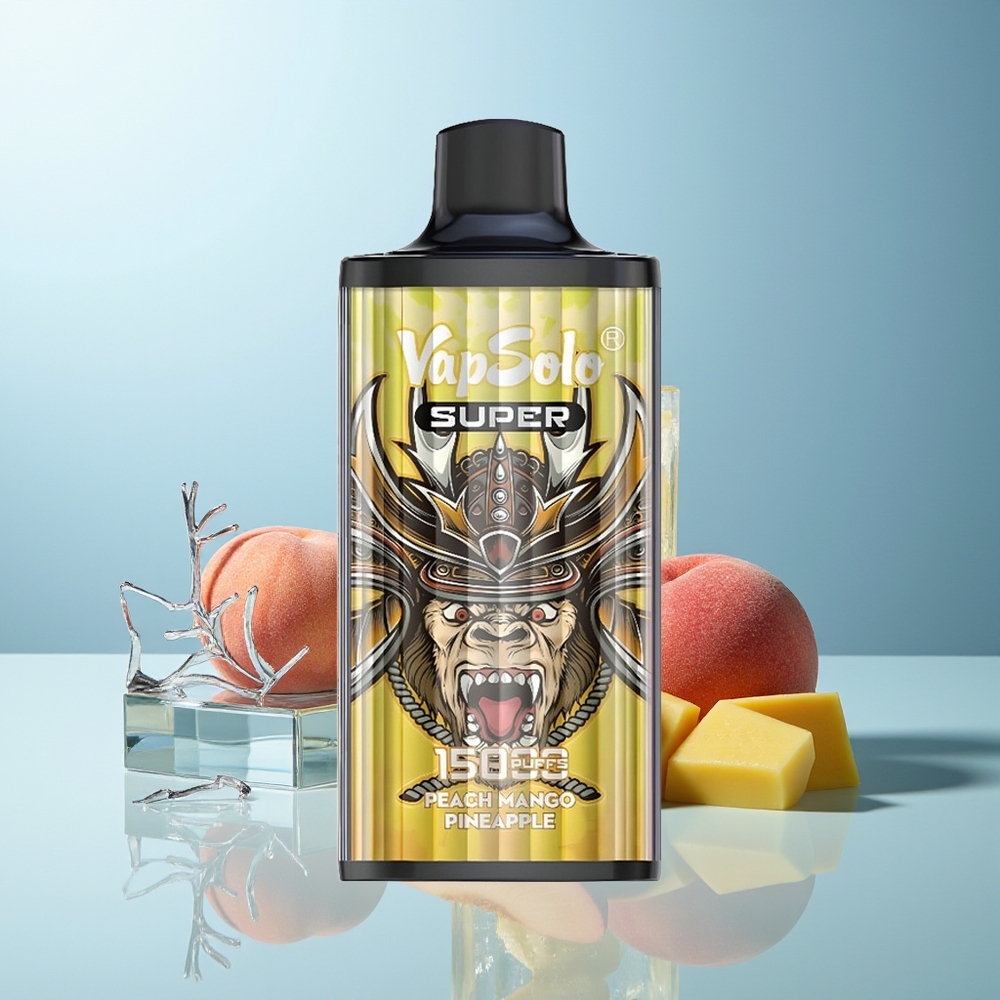 VapSolo Super 15000 Pofov Sadje Breskeva Mango Ananas Mesh Coil