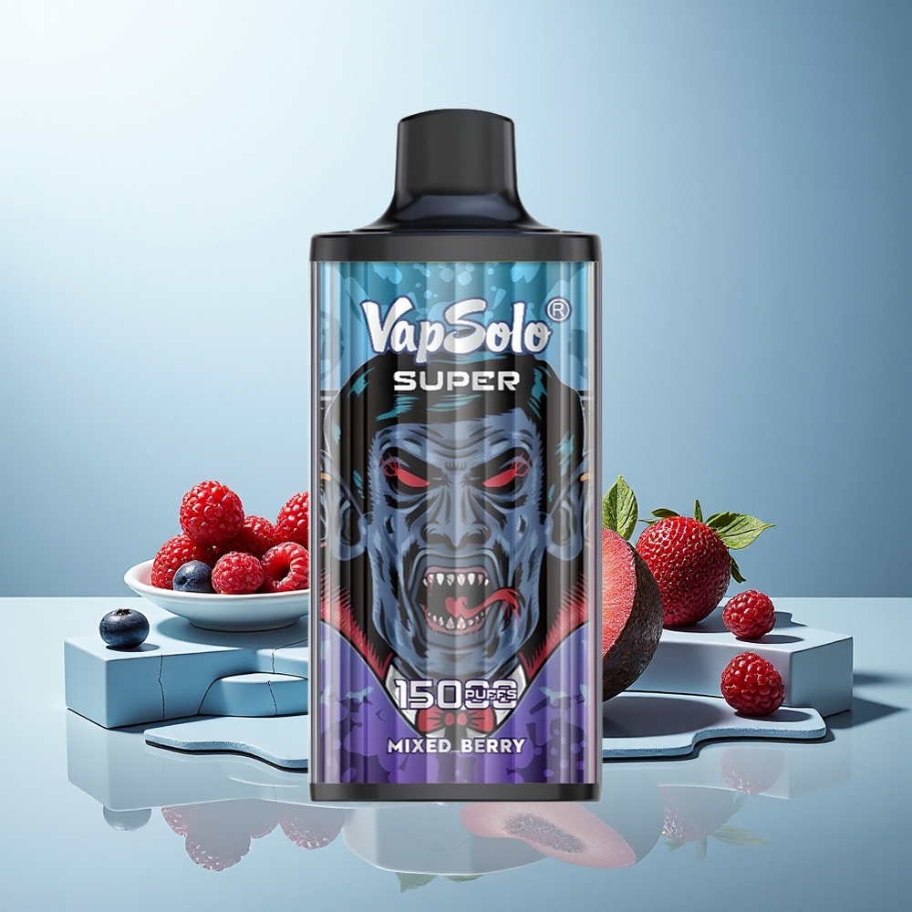 VapSolo Super 15000 Puff Mehanske Jagode 40ml