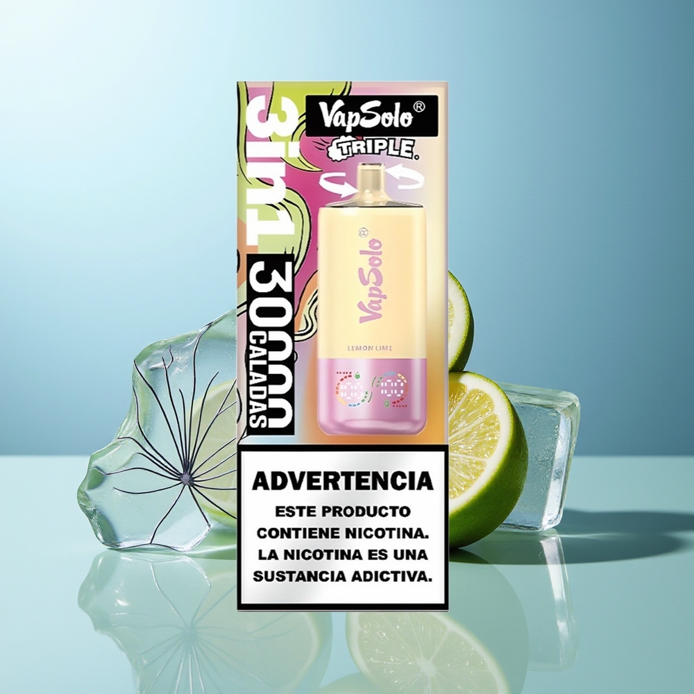 VapSolo Triple 30000 Pih Kombinacija Limona Limeta Tip-C