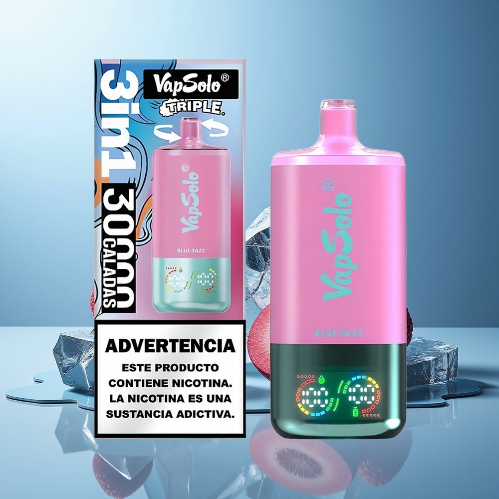 VapSolo Triple 30000 Pih Modra Malina Tip-C