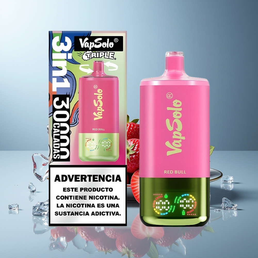 VapSolo Triple 30000 Pih Različica Rdeči Bik