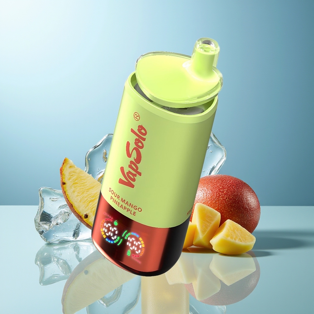 VapSolo Triple 30000 Puffov Kombinacija Kisli Mango Ananas Type-C