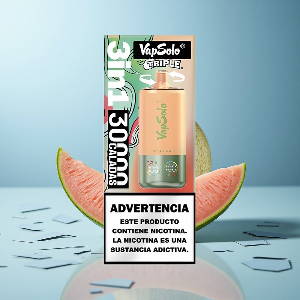 VapSolo Triple 30000 Puffs Trojna Melona Type-C