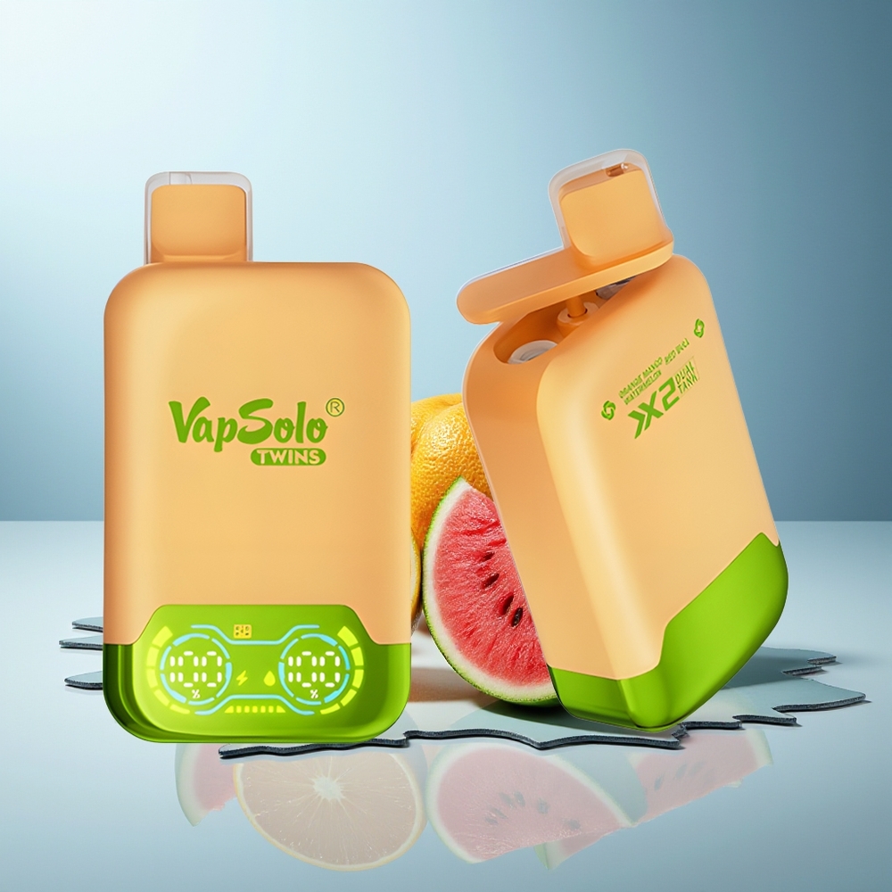 VapSolo Twins 20000 Pihlji Oranžna Mango Lubenica  Rdeči Bik Type-C