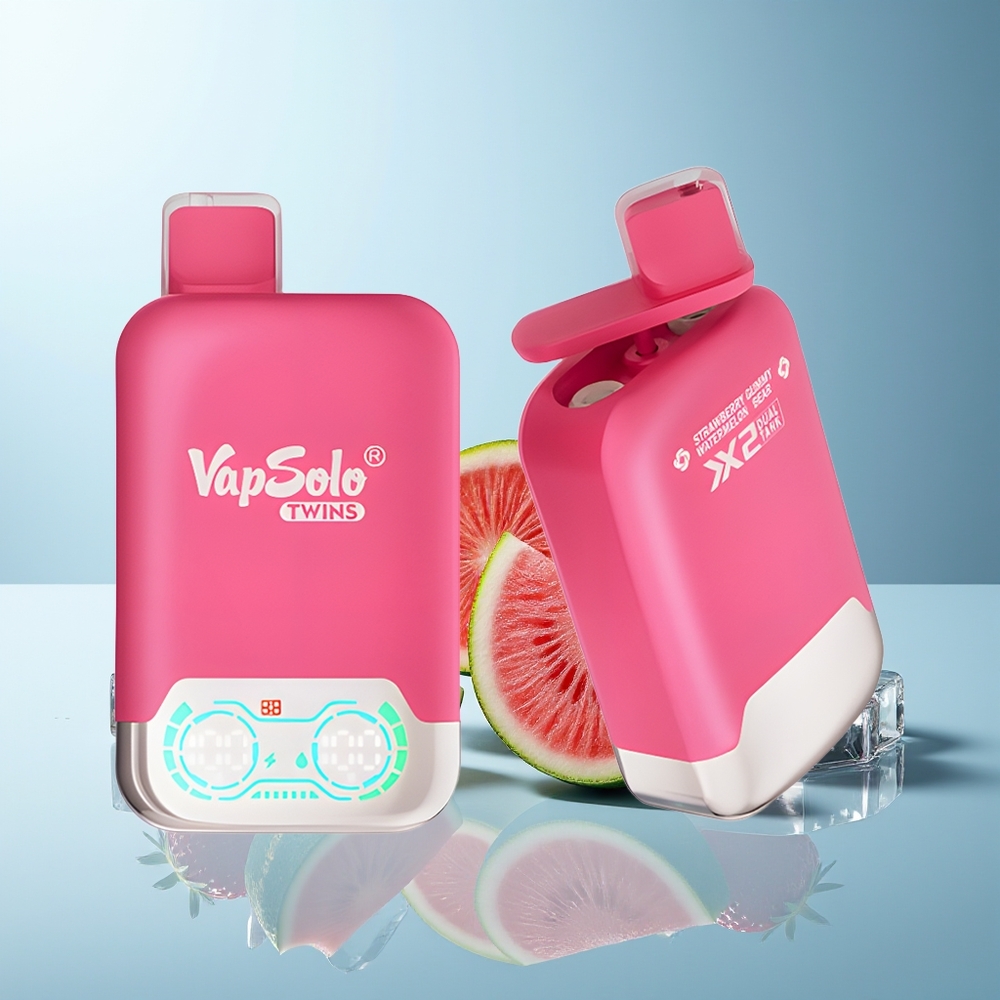 VapSolo Twins 20000 Puff Dvojna Jama Jagoda Lubenka  Žele Medvedek Type-C