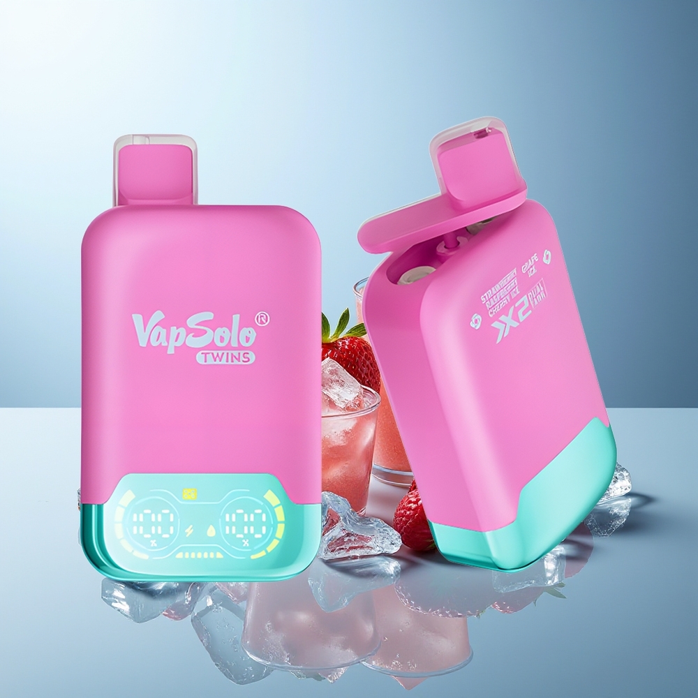 VapSolo Twins 20000 Puffova Jagoda Malina Češnja Led  Grozdje Led