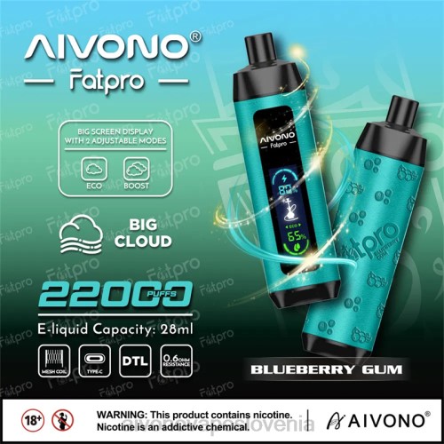 Aivono Fatpro 22000 borovničev gumi 4J4F9 - Aivono Vape Review