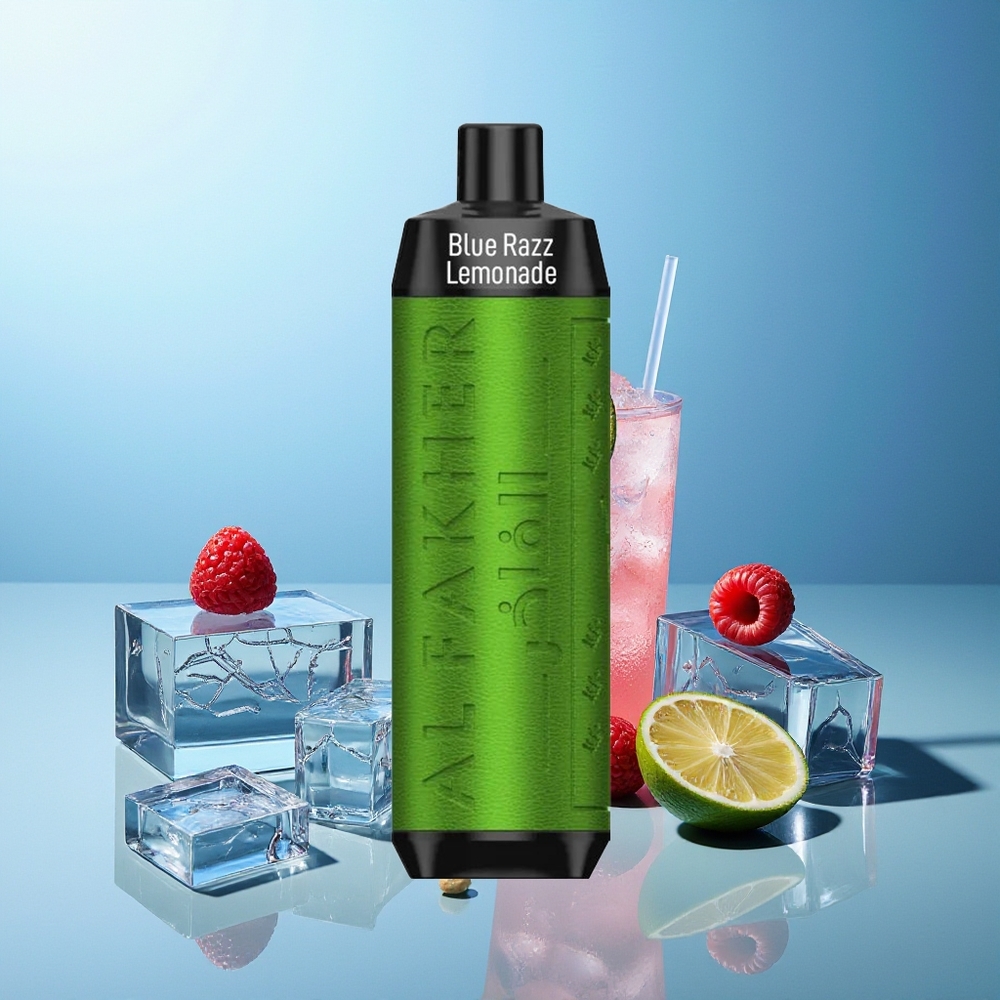 Al Fakher Crown Bar 8000 Kristalni Dispozabilni Vape Modra Malina Limonada 18ml