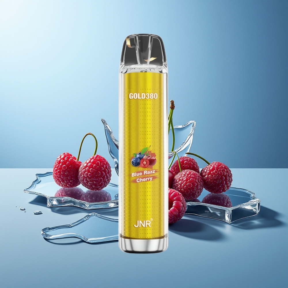 JNR Glod380 6000 Puhov Dispozabilni Vape Modra Malina Češnja 1500mAh