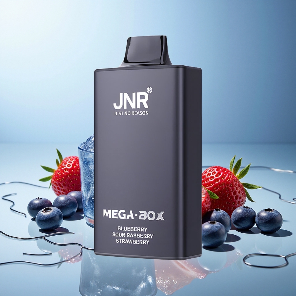 JNR Mega Box 25000 Puffov Dispozabilni Vape Borovnica Kisla Malina Jagoda 30ml