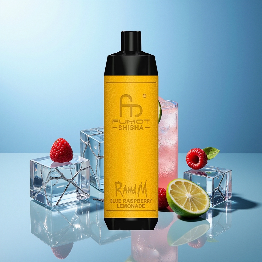 RandM Fumot Shisha 10000 Puffov Modra Malina Limonada 18ml