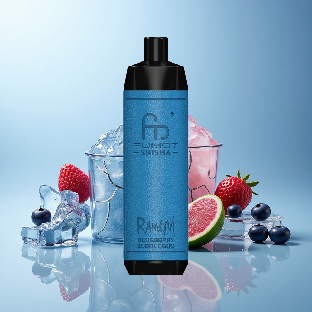 RandM Fumot Shisha 10000 Pufi Borovnica Bubblegum 0,5% Nikotina