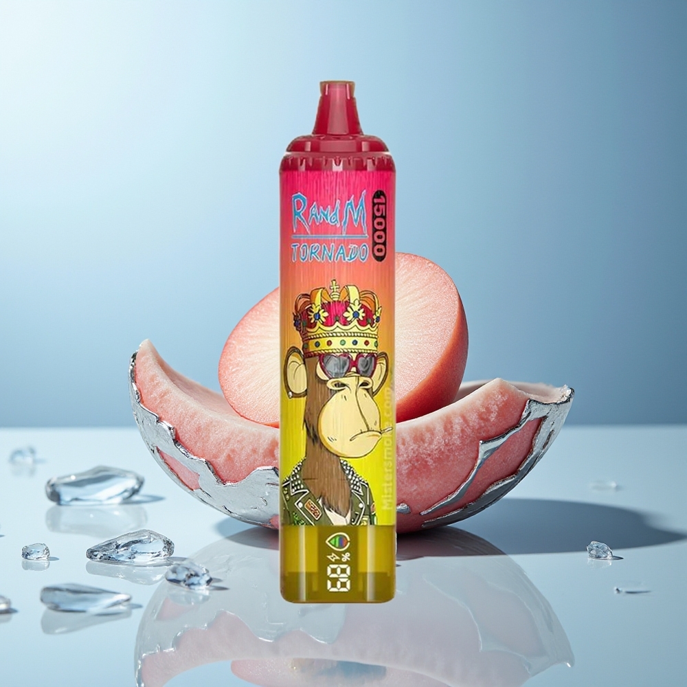 RandM Fumot Tornado 15000 Puffov Ledeno Breskev Dispozabilna Vapa LCD