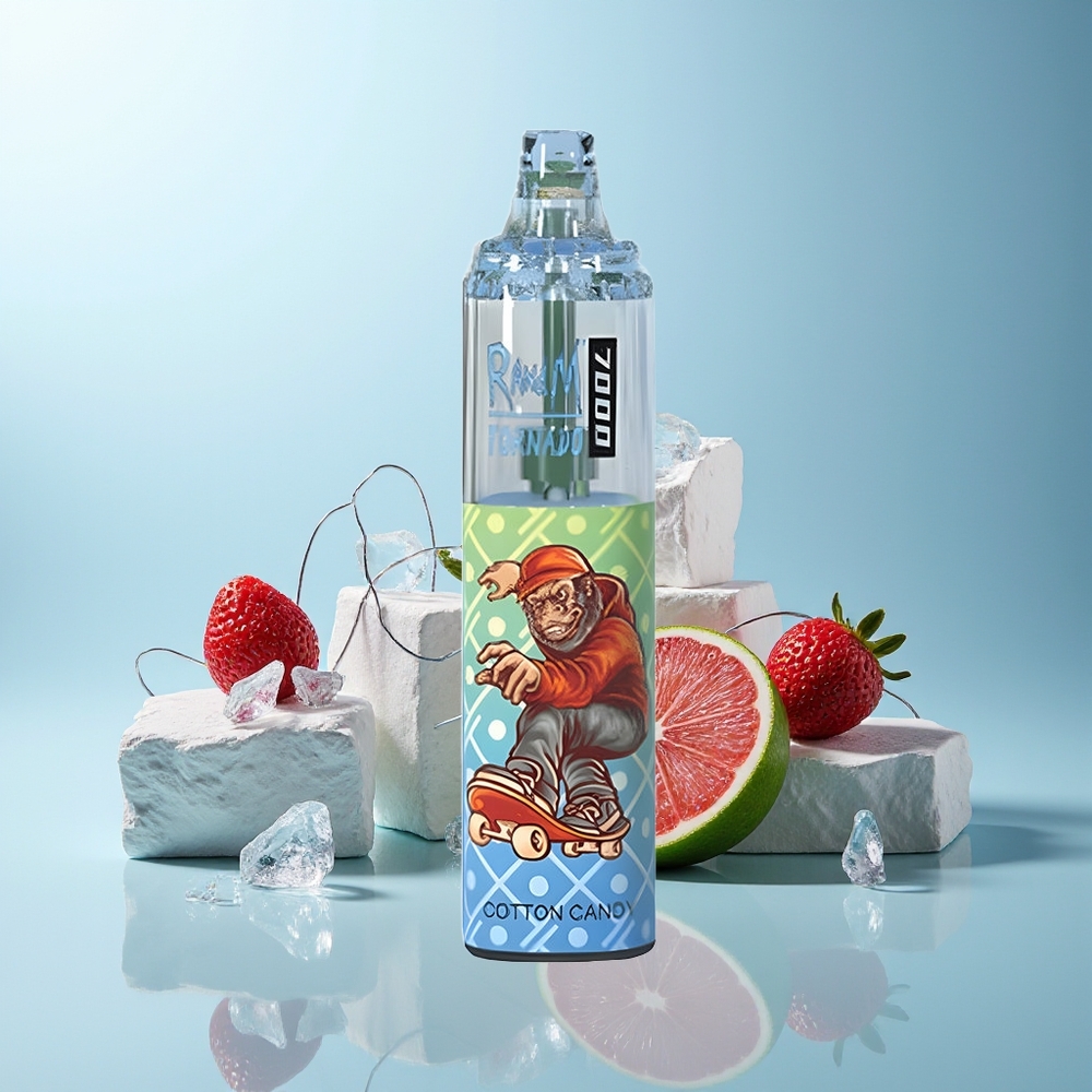 RandM Fumot Tornado 7000 Puffov Bombaški Sladkorna Vata Type-C Port