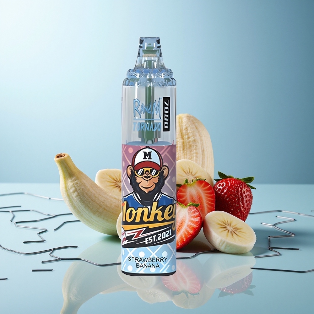 RandM Fumot Tornado 7000 Puffov Jagoda Banana Mesh Coil