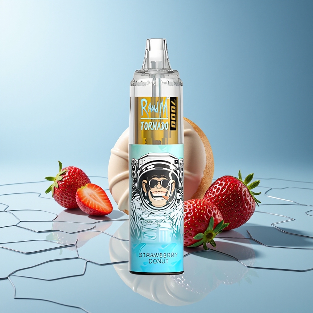 RandM Fumot Tornado 7000 Puffov Jagodni Krof + Mesh Coil