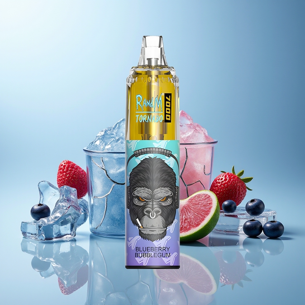 RandM Fumot Tornado 7000 Pufi Borovnični Bubblegum Mesh Coil