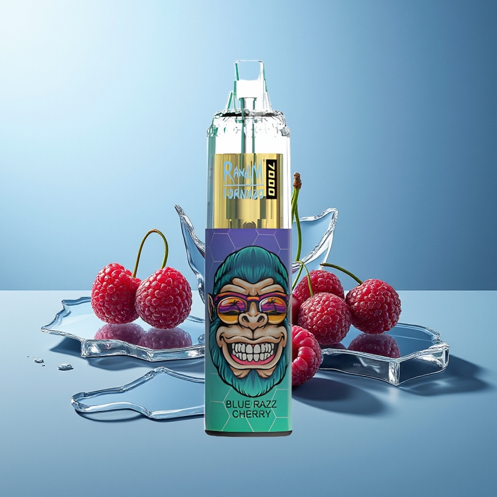 RandM Fumot Tornado 7000 Pufi Modra Malina Češnja 14 ML