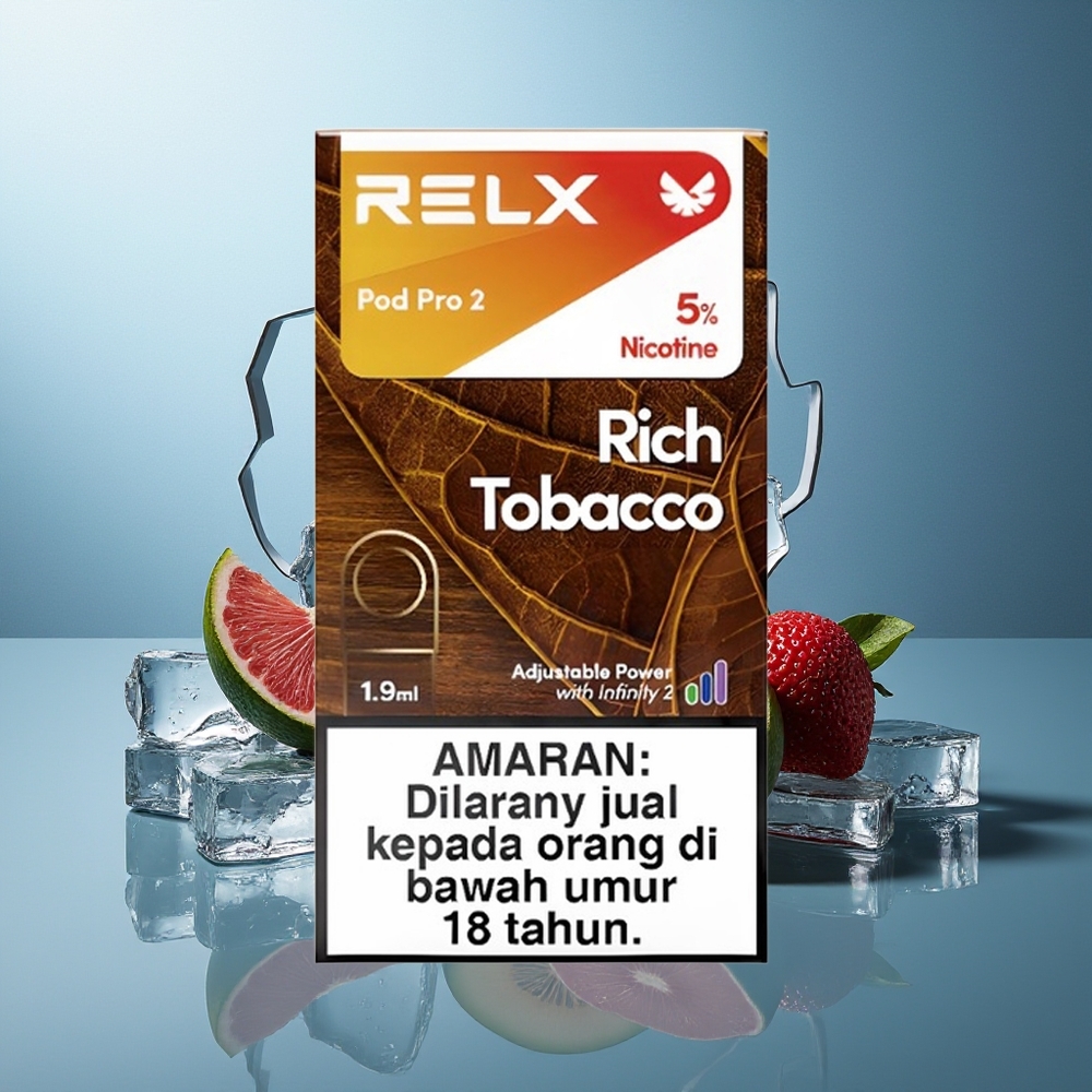 RELX Pod Pro 2 600 Puffi Bogat Tobak 1.9ml