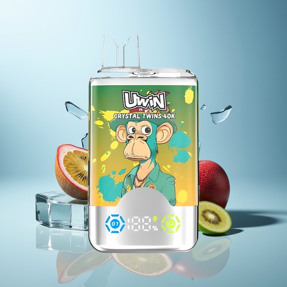 UWIN Crystal Twins 40000 Puff Dvojno Sadje Kivi Pasijonka Gujava Dve Jabolki 850mAh