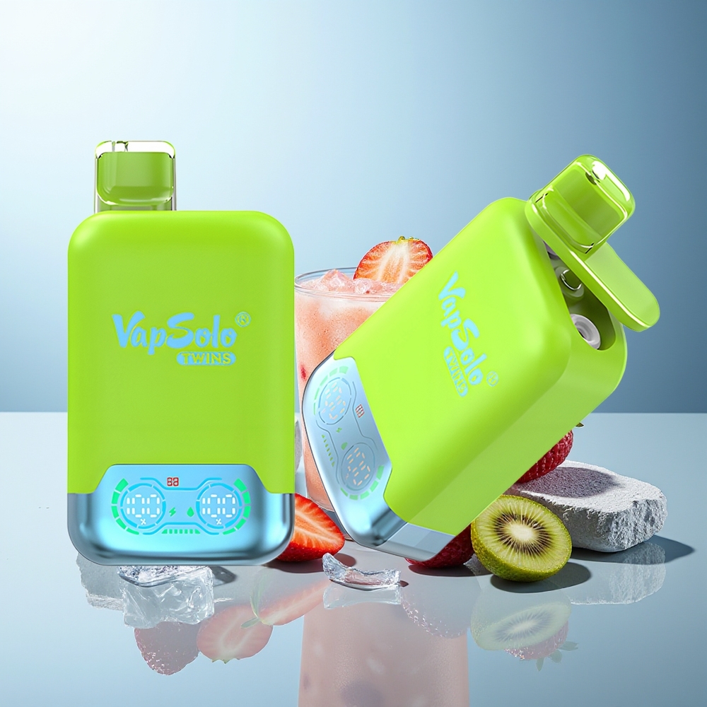 VapSolo Twins 20000 Puff Dvojna Jagoda & Jagoda Malina Češnja Led 40 ml